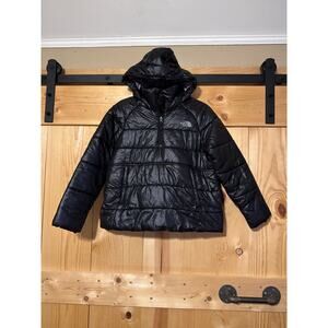 The North Face Girl’s Gotham Insulated Caplette Hoodie Pullover Blk Size L 14/16